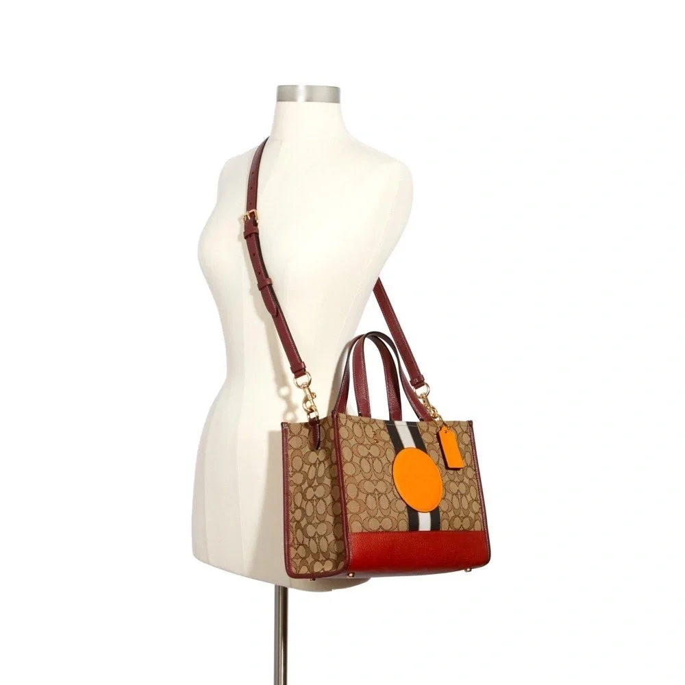 Coach Dempsey Carryall In Signature Jacquard With Stripe Tote Bag Crossbody Bag - Picture 7 of 7